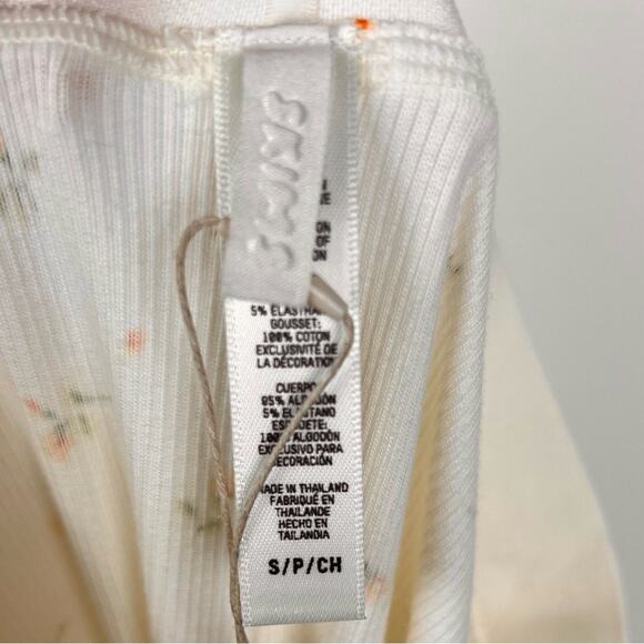 NEW Skims Cotton Rib Legging S Marigold Rosebud - Picture 3 of 6